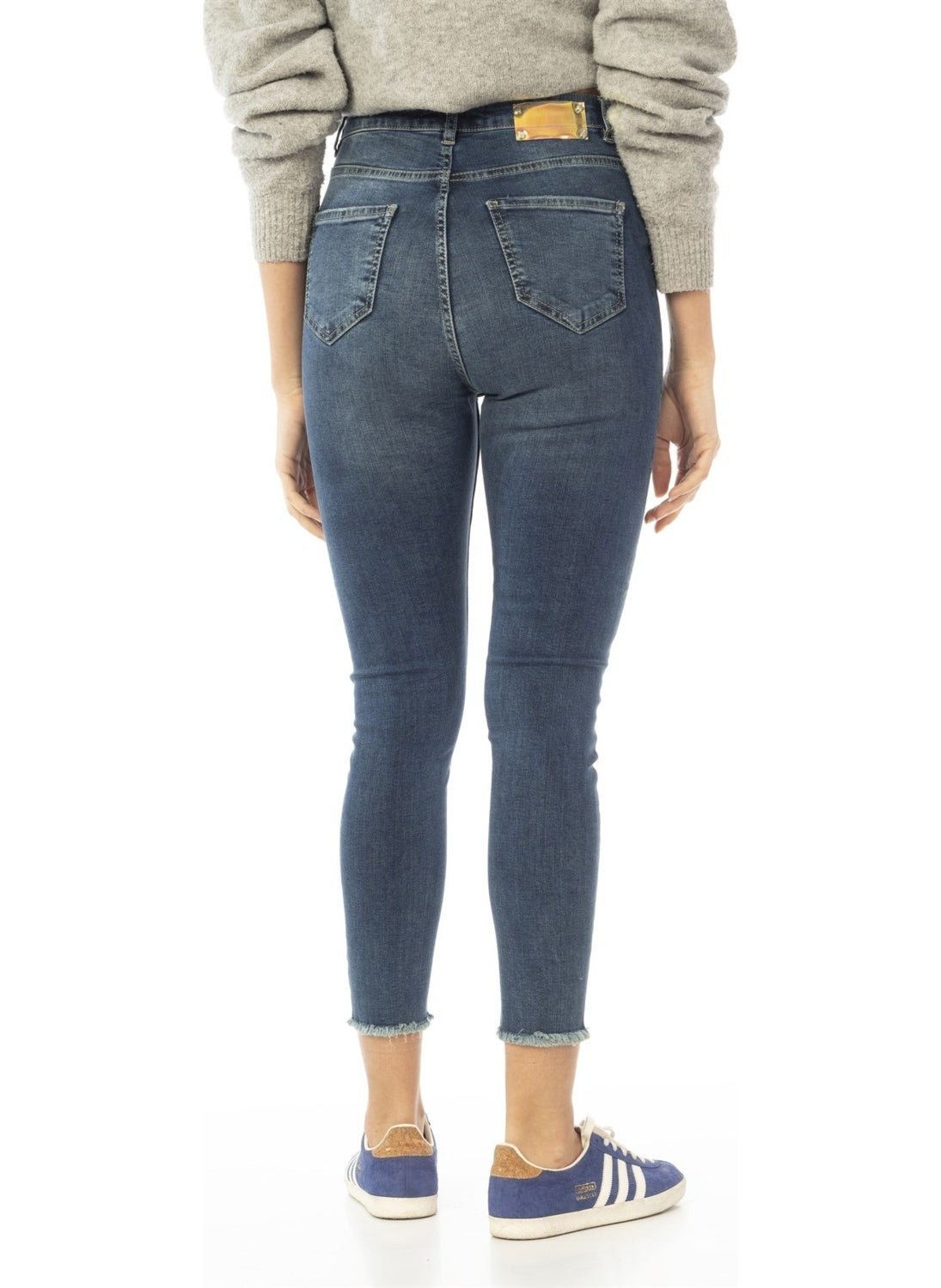 Blue High Waist Skinny Jeans C596