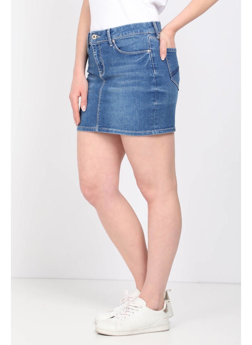 Women's Jean Short Skirt Light Blue
