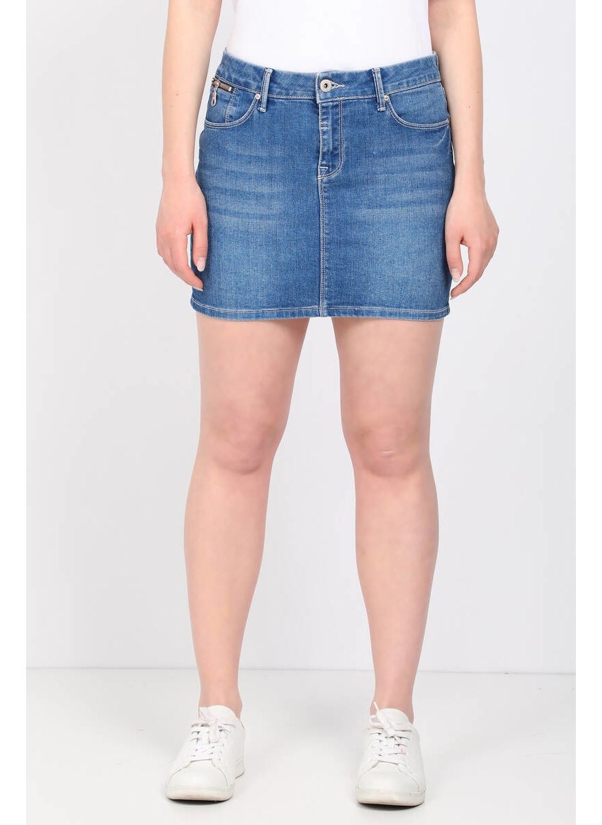 Women's Jean Short Skirt Light Blue
