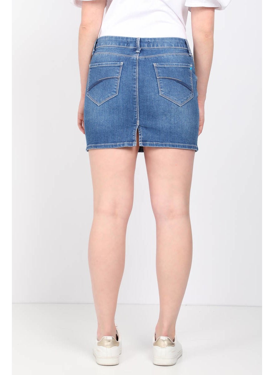 Women's Jean Short Skirt Light Blue