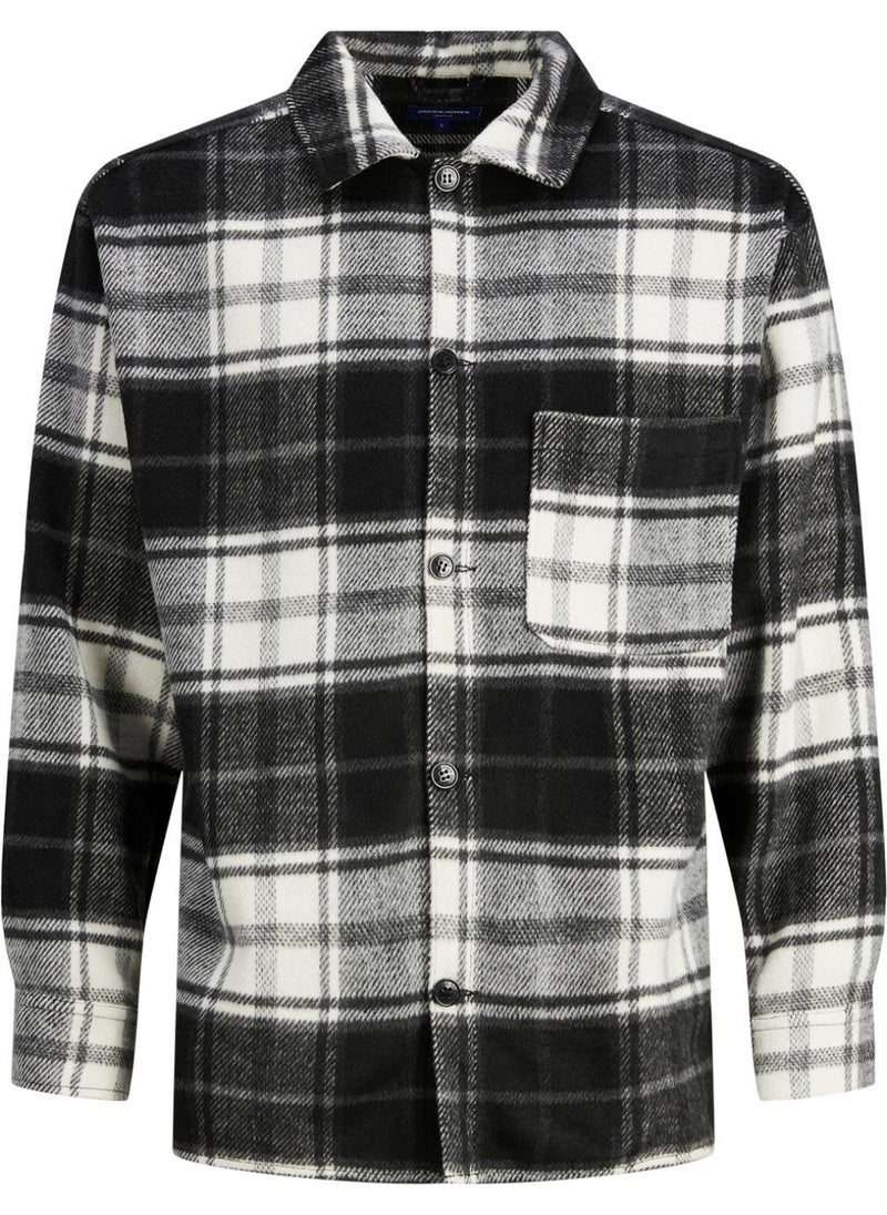 Men's Plaid Patterned Long Sleeve Shirt - 12239303