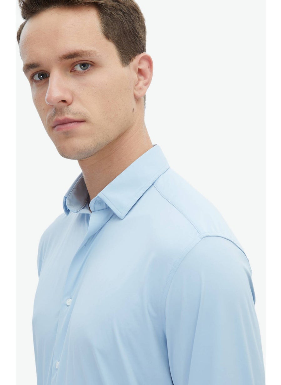 Blue Regular Fit Casual Shirt