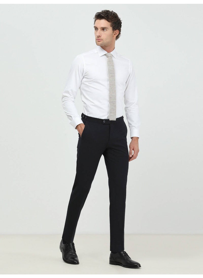 White Plain Slim Fit Woven Classic Cotton Shirt