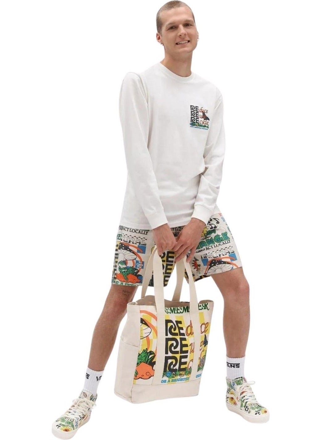 Eco Positivity Ls Cream T-Shirt