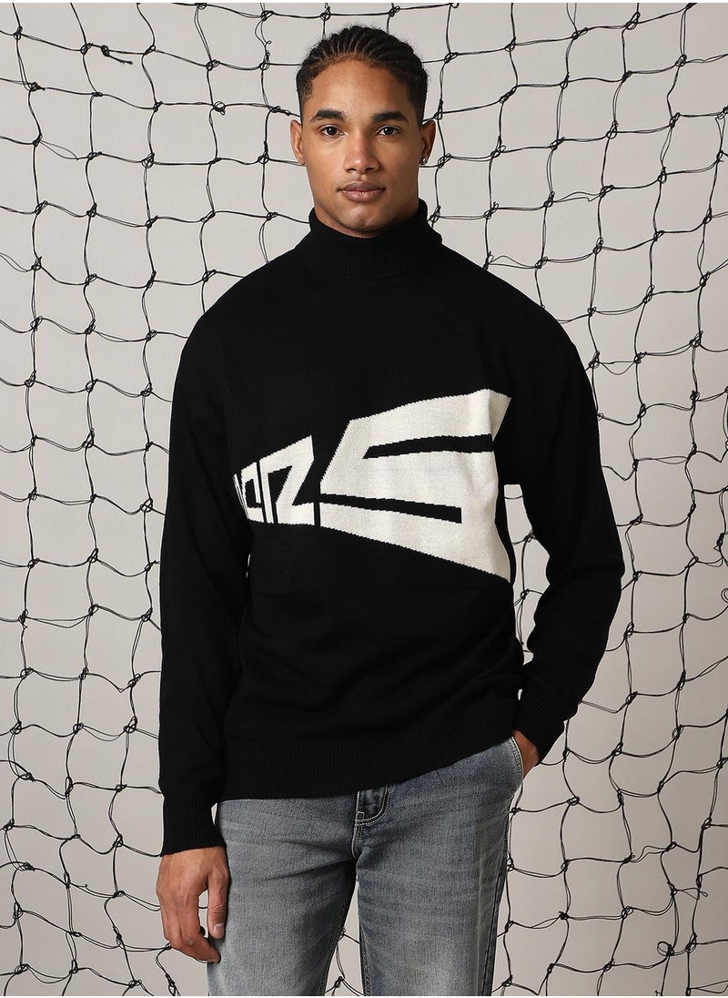 Men's Multicoloured 100% Acrylic Solid Oversized Sweater