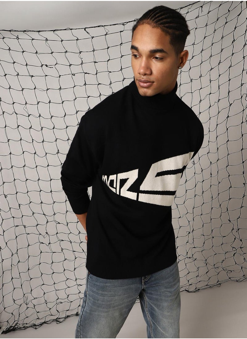 Men's Multicoloured 100% Acrylic Solid Oversized Sweater