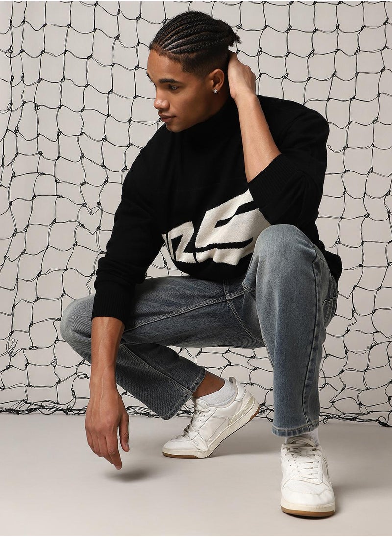 Men's Multicoloured 100% Acrylic Solid Oversized Sweater