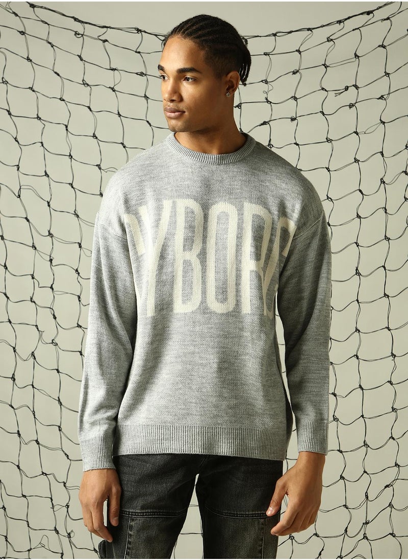 Men's Multicoloured 100% Acrylic Solid Oversized Sweater