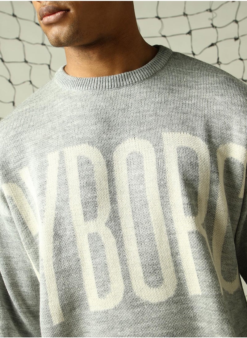 Men's Multicoloured 100% Acrylic Solid Oversized Sweater