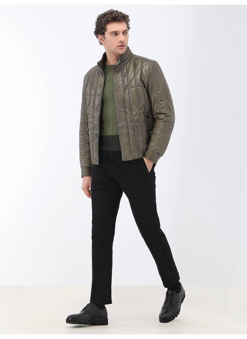 Light Khaki Crew Neck Wool Blend Knitwear