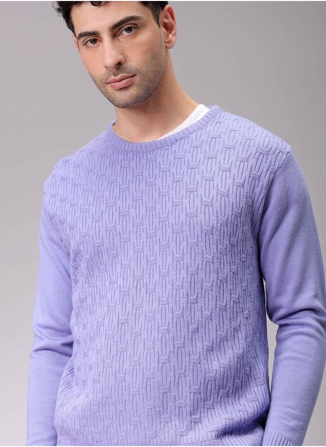 Men Relaxed Fit Solid High Neck Sweater