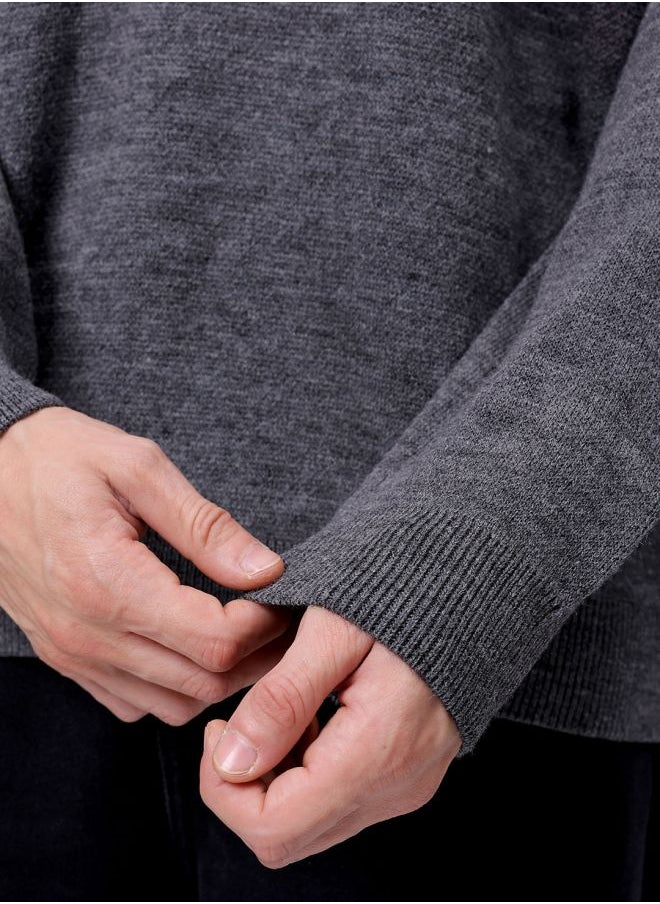 Men Oversized Graphic Crew Neck Sweater