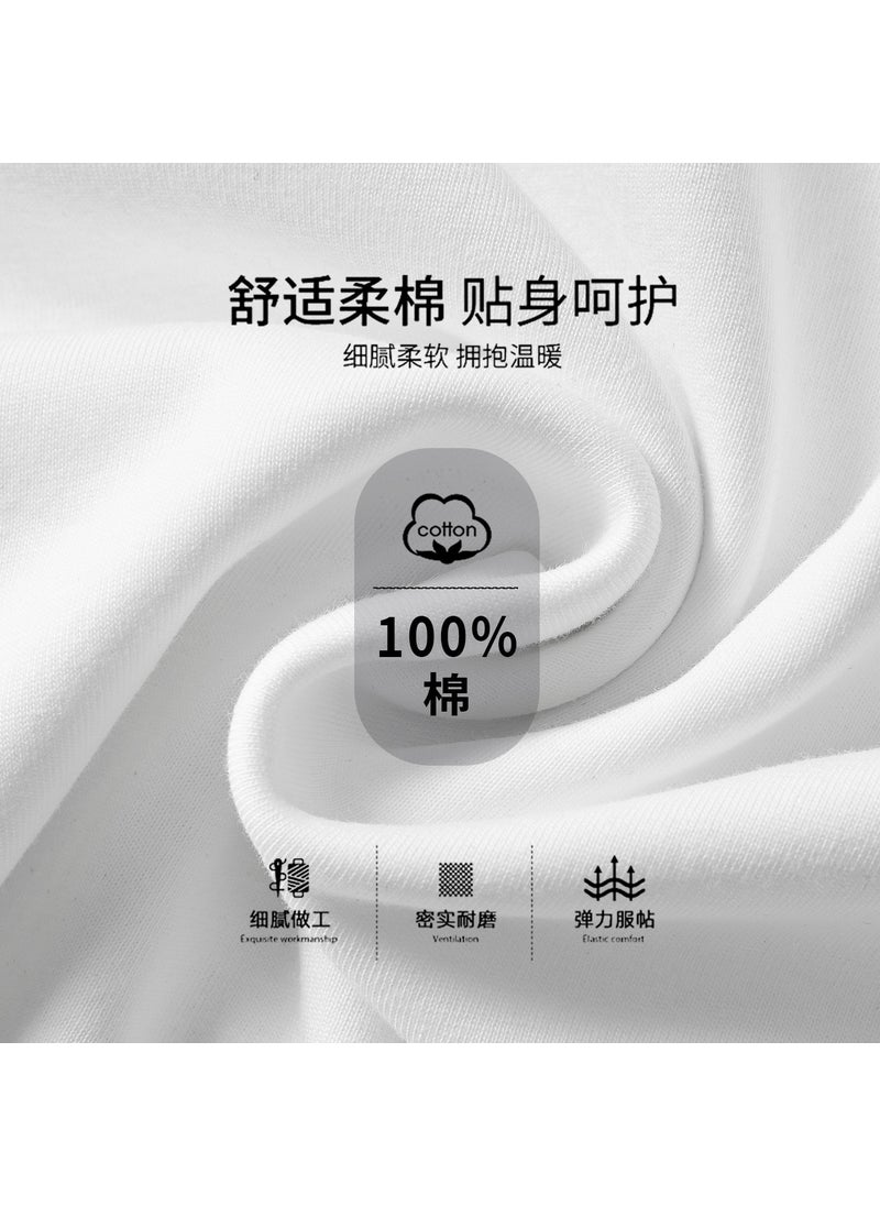 500G Heavy Cotton Hoodie Vintage Fleece-lined Mens Winter Long Sleeve Jacket White# JR622