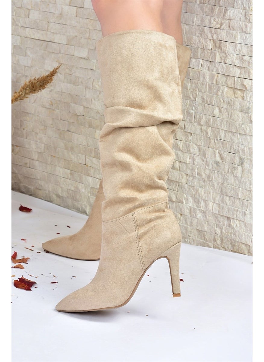 Suede Thin Heel Women's Boots L404868002