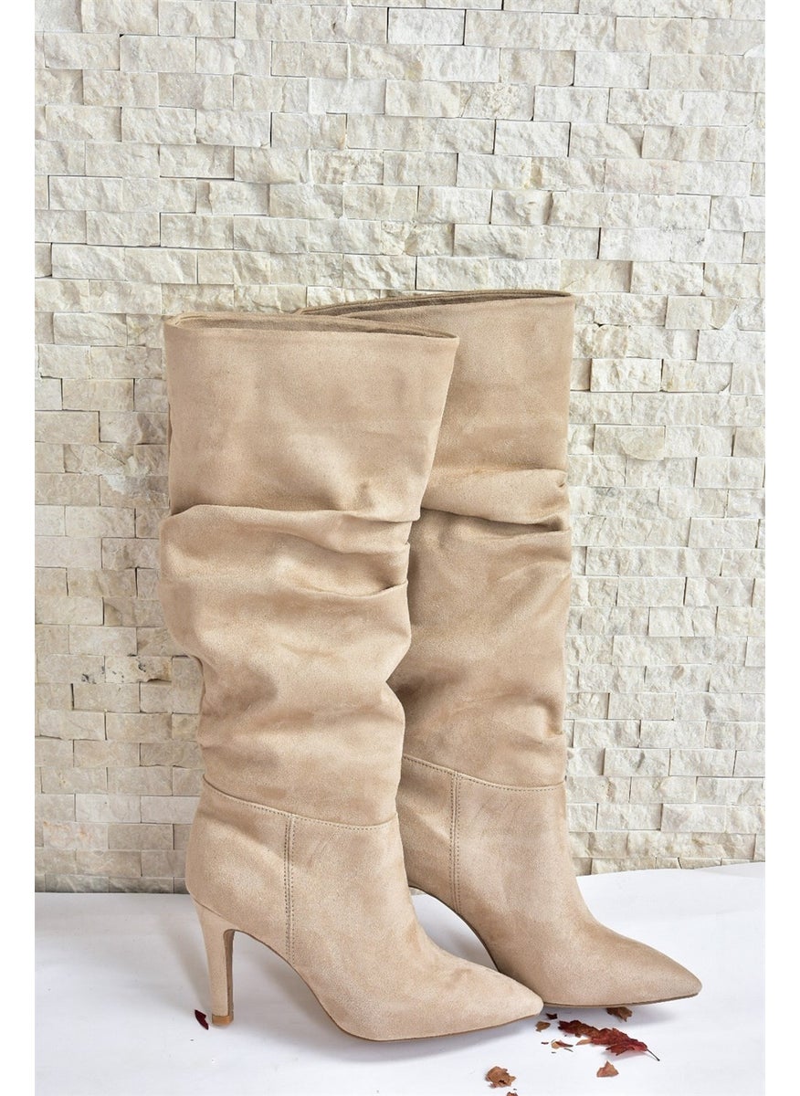Suede Thin Heel Women's Boots L404868002
