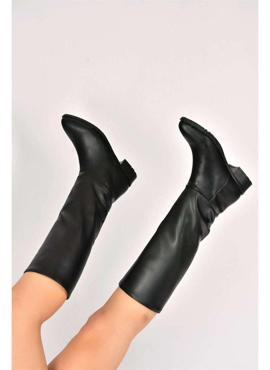 Black Flat Sole Women's Casual Boots L72660909