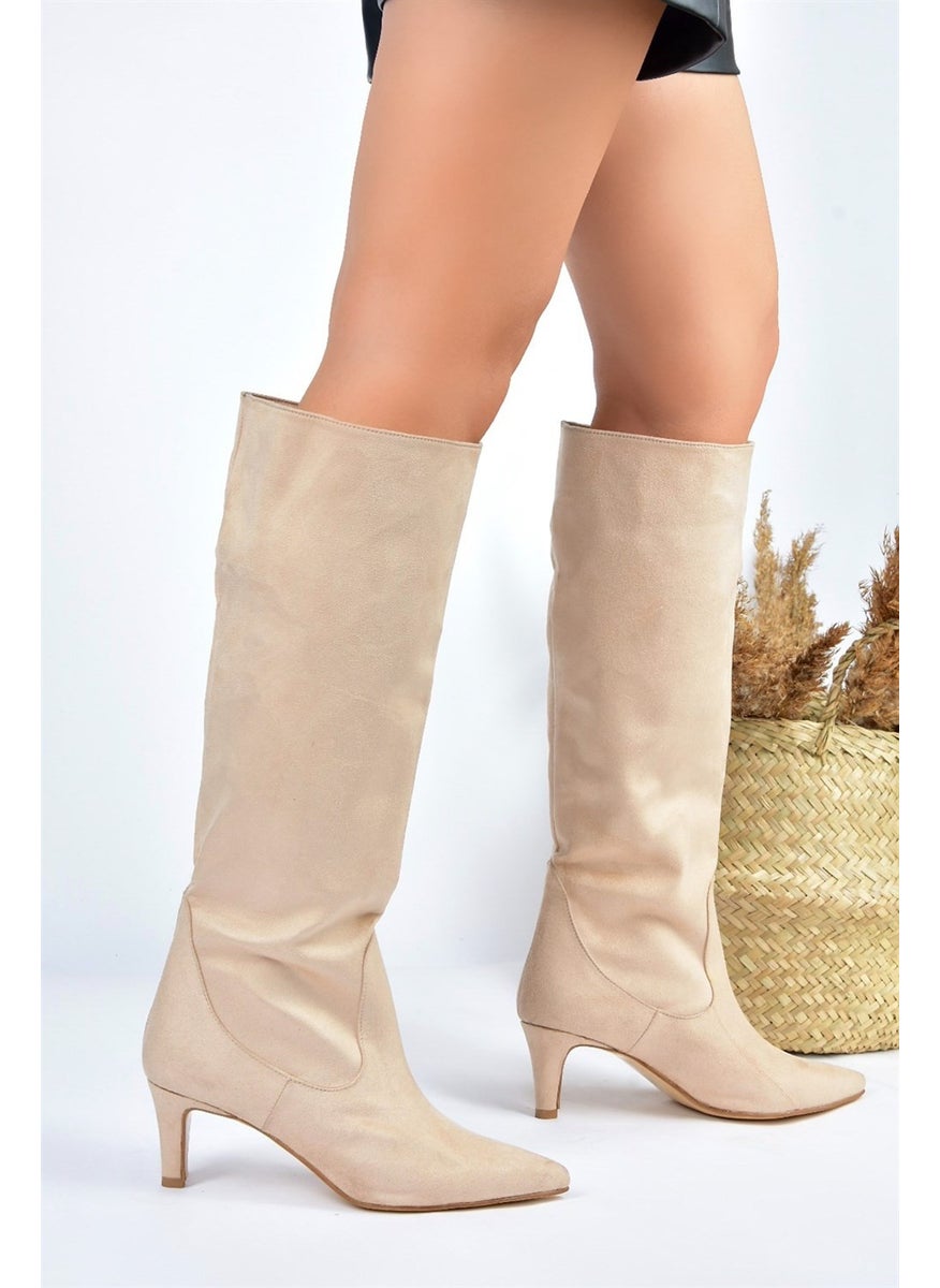 Ten Suede Short Heeled Women's Boots L882870402