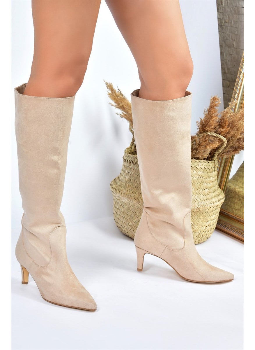 Ten Suede Short Heeled Women's Boots L882870402