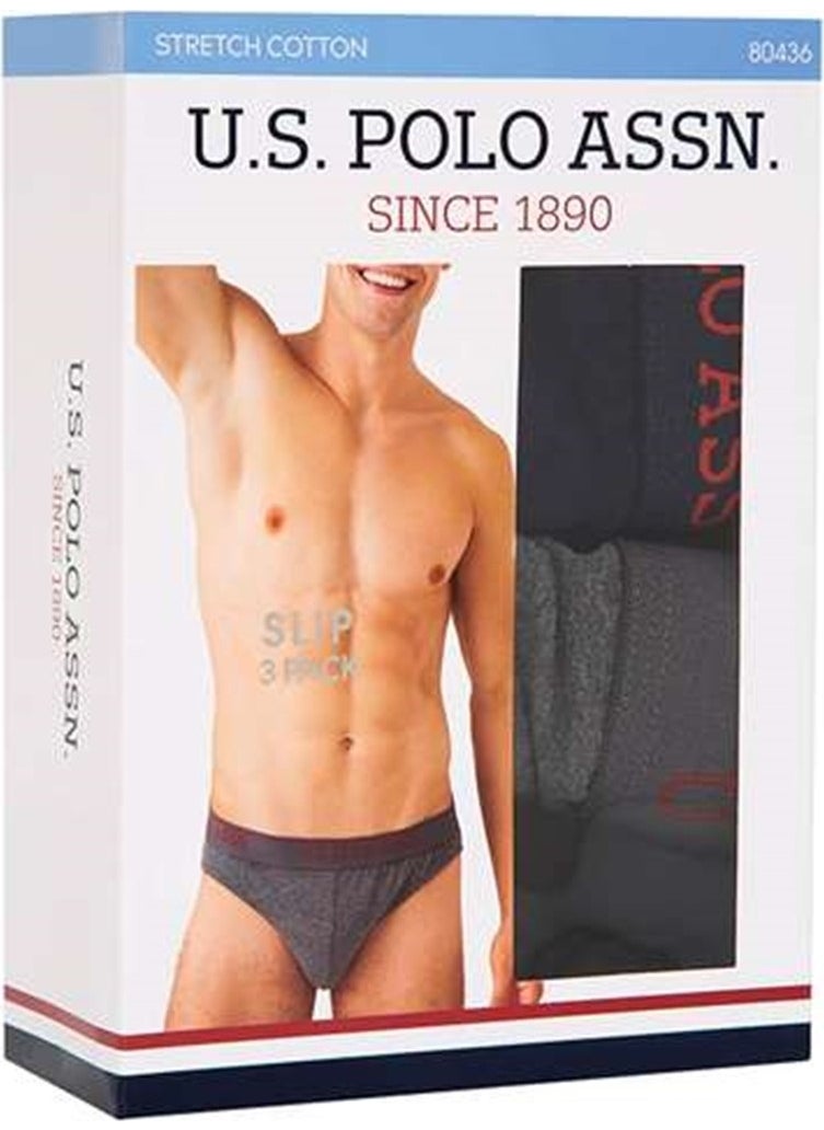 BASE. Polo Assn. 80436 Men's 3-pack Boxer - Black - Anthracitelange - Navy Blue