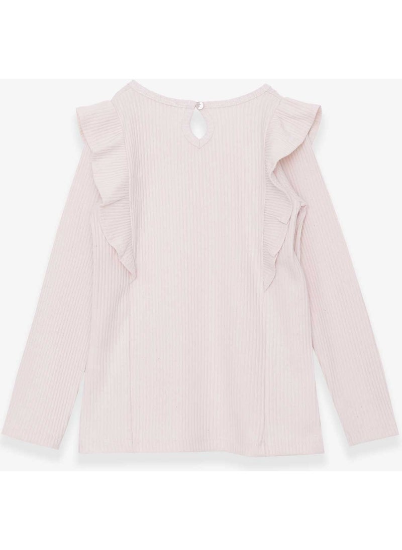 Girl's Blouse Frilly Cream (1.5-5 Years)
