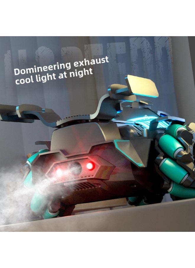 Formula F1 Remote Control Stunt Racing Four-wheel Drive Light Spray Gesture Induction Stunt Drift Toy Car-Color:Spray Formula Drift Racing-green-Scale: