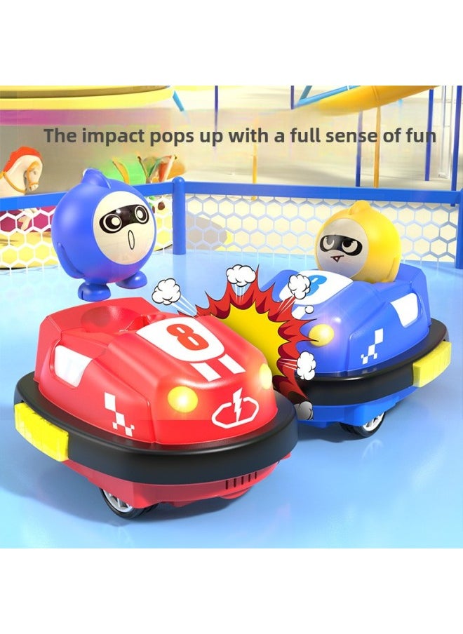 Double Battle Remote Control Bumper Car Toy Competitive Kart Parent-Child Interactive Toy Car Children's Day Gift-Color:Double Sports Ejection Bumper Car  Charging