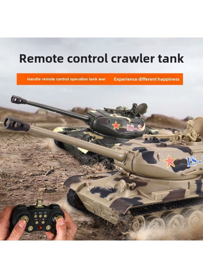 Super-large Tiger King Remote Control Tank Car Can Fire Cannon Battle Simulation Crawler Off-road Vehicle Children Boy Toy Car-Color:Ordinary Tiger King ]-Proportion:1.：20