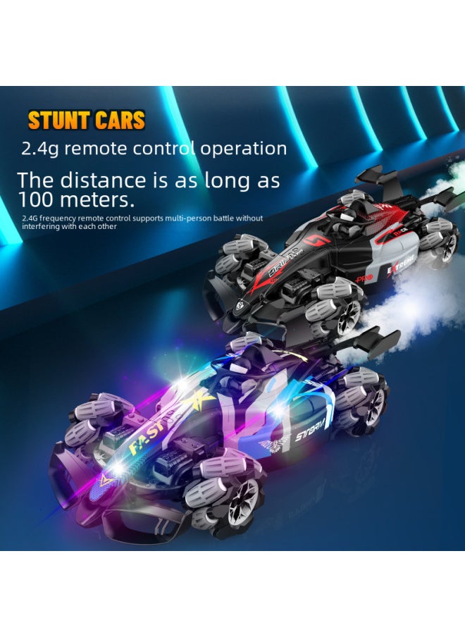 Hand Gesture Sensing Remote Control Car Racing Car Four-wheel Drift Formula Spray Boys Toy-Color:F1 Four-wheel Drive Spray Racing Car  Single Remote Control-Proportion:3 Sets Of Rechargeable Lithium Batteries (can Play For 90 Minutes)