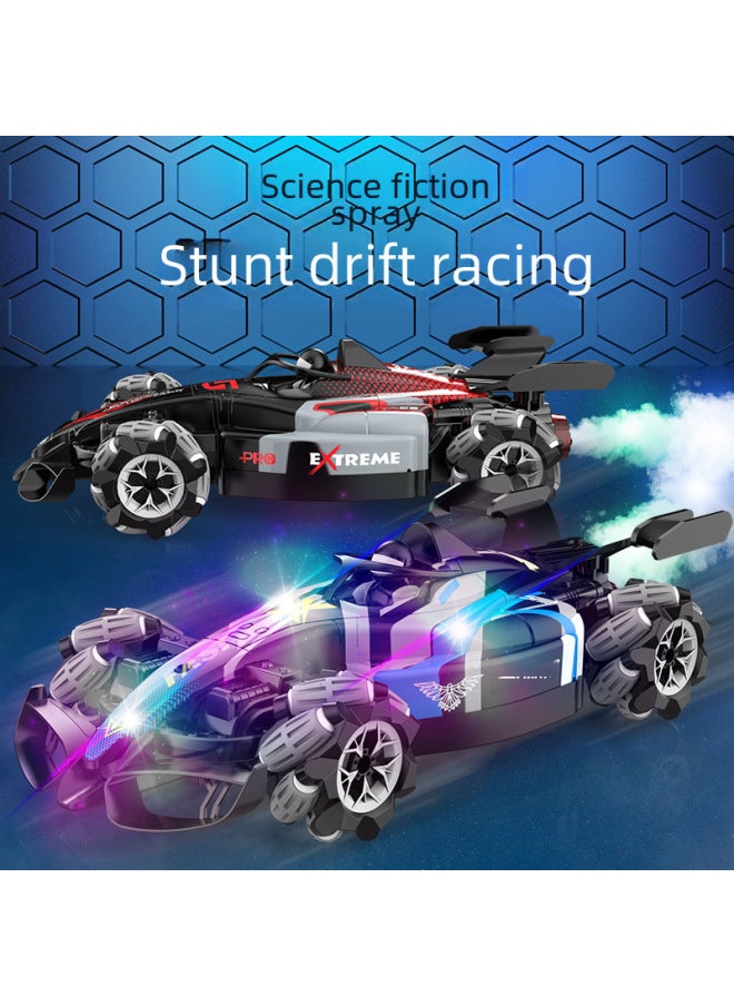 Hand Gesture Sensing Remote Control Car Racing Car Four-wheel Drift Formula Spray Boys Toy-Color:F1 Four-wheel Drive Spray Racing Car  Single Remote Control-Proportion:3 Sets Of Rechargeable Lithium Batteries (can Play For 90 Minutes)