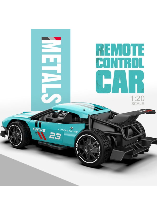 RC Alloy Remote Control Car Charging Wireless High Speed Drift Off-road Racing Children's Electric Fall-resistant Toy Car Model-color:SL-6004 Red Alloy High-speed Car  -Scale:1:20  + Remote Control Battery