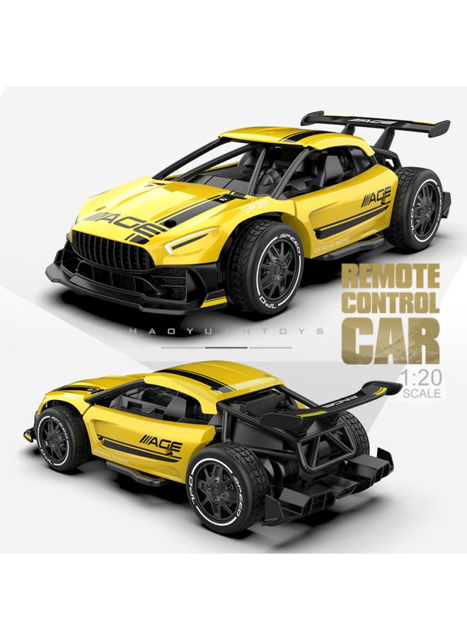 RC Alloy Remote Control Car Charging Wireless High Speed Drift Off-road Racing Children's Electric Fall-resistant Toy Car Model-color:SL-6004 Red Alloy High-speed Car  -Scale:1:20  + Remote Control Battery