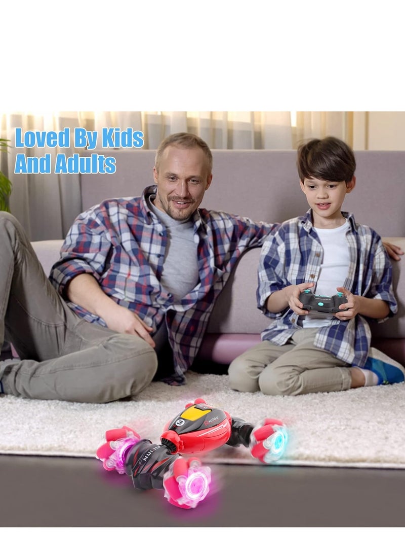 RC Stunt Car,Gesture Sensing Electric Car,4WD Remote Control Car Transform with Light & Music