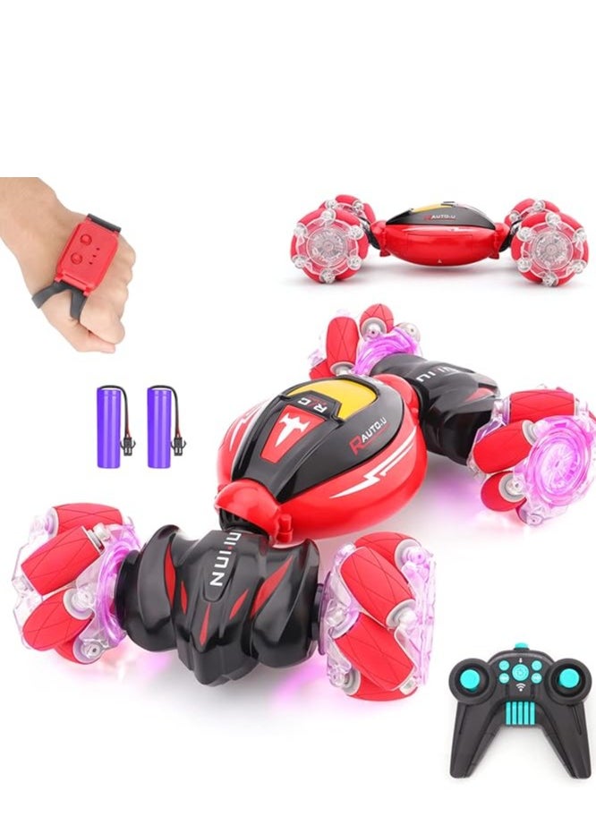 RC Stunt Car,Gesture Sensing Electric Car,4WD Remote Control Car Transform with Light & Music