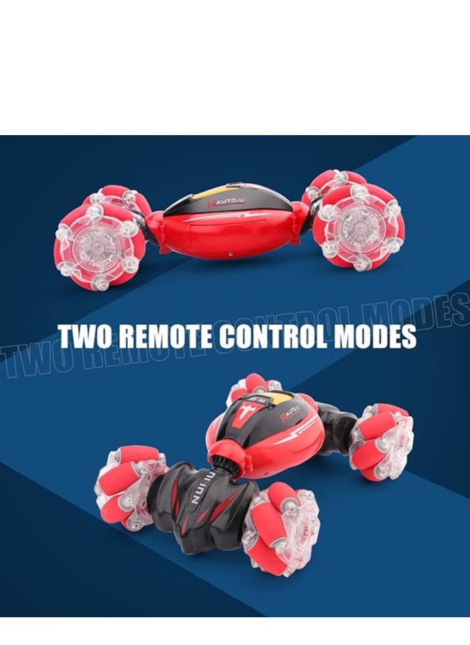 RC Stunt Car,Gesture Sensing Electric Car,4WD Remote Control Car Transform with Light & Music