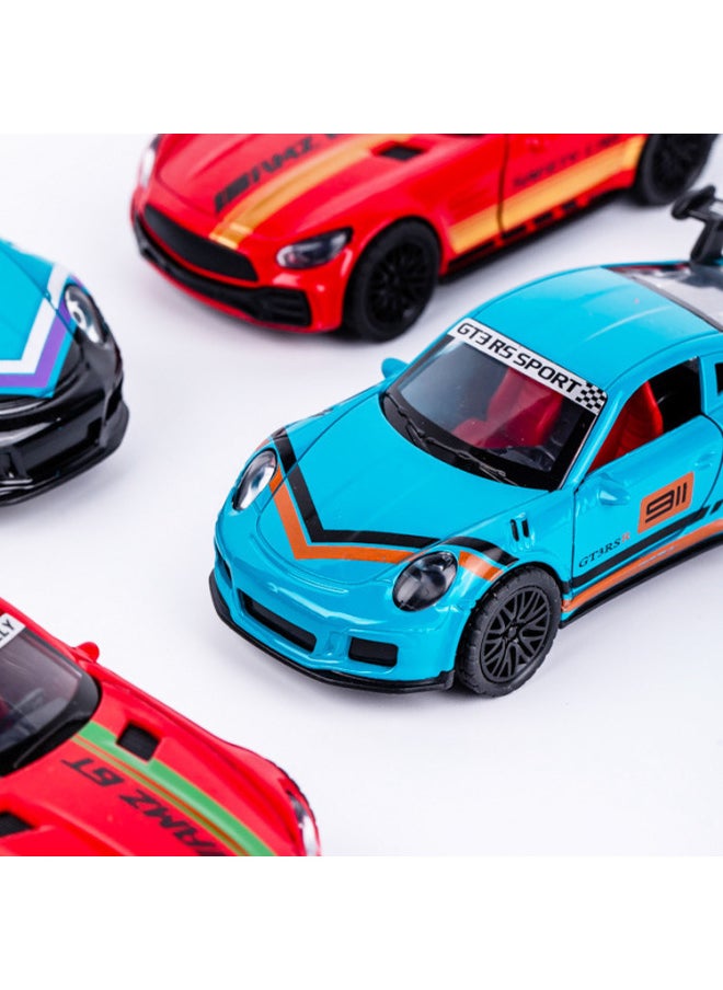 Chenghai Boxed Toys Children's Alloy Car Model Car Model Toy Car Simulation Alloy Sports Car Boys-Color:Lai Ken-red (window Box)