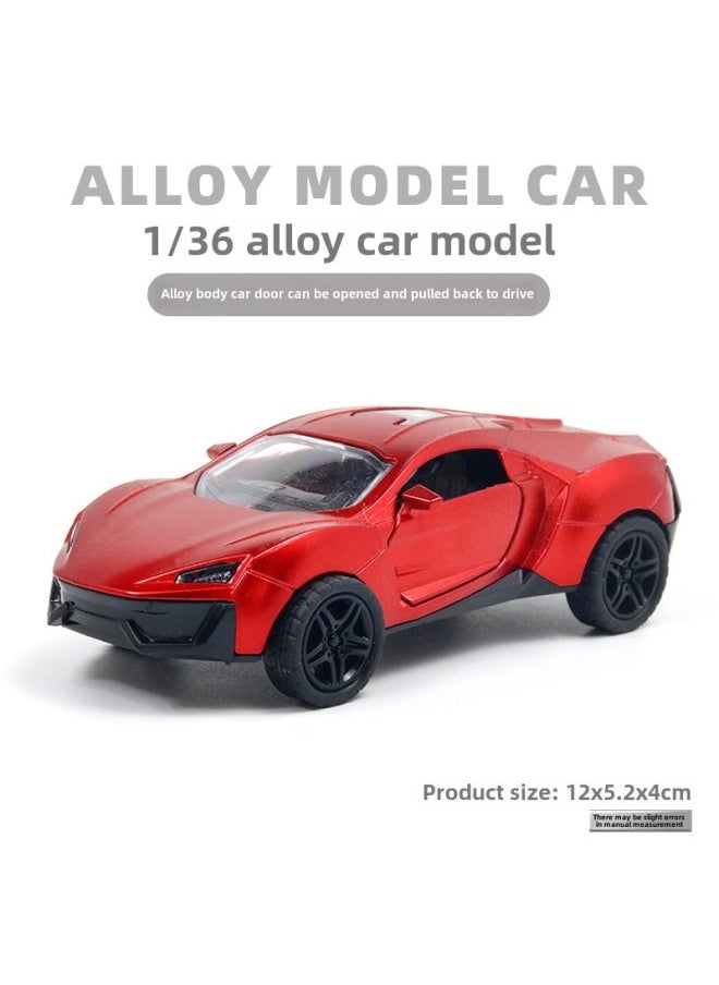 Chenghai Boxed Toys Children's Alloy Car Model Car Model Toy Car Simulation Alloy Sports Car Boys-Color:Lai Ken-red (window Box)