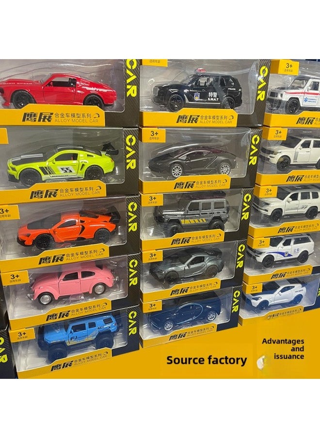 Chenghai Boxed Toys Children's Alloy Car Model Car Model Toy Car Simulation Alloy Sports Car Boys-Color:Lai Ken-red (window Box)