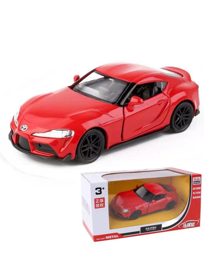 Marco Yufeng Authorized Boxed Alloy Car Model Land Rover Volkswagen Audi Toyota Lanbo Ford Kini Chevrolet-Color:554053 Toyota Saapra Red