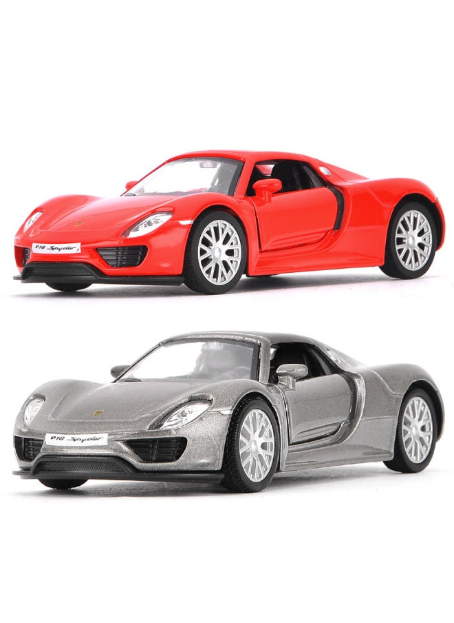 Marco Yufeng Authorized Boxed Alloy Car Model Land Rover Volkswagen Audi Toyota Lanbo Ford Kini Chevrolet-Color:554053 Toyota Saapra Red