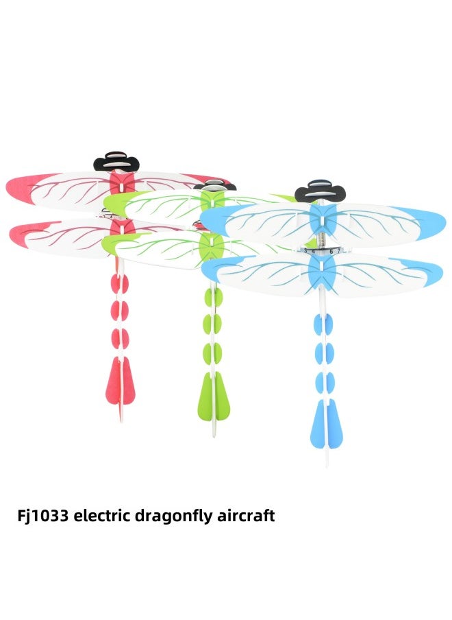 Direct Student Research Aircraft To Learn Outdoor Electric Free Aircraft DIY Rubber Swing Machine Model-Color:Electric Dragonfly Aircraft