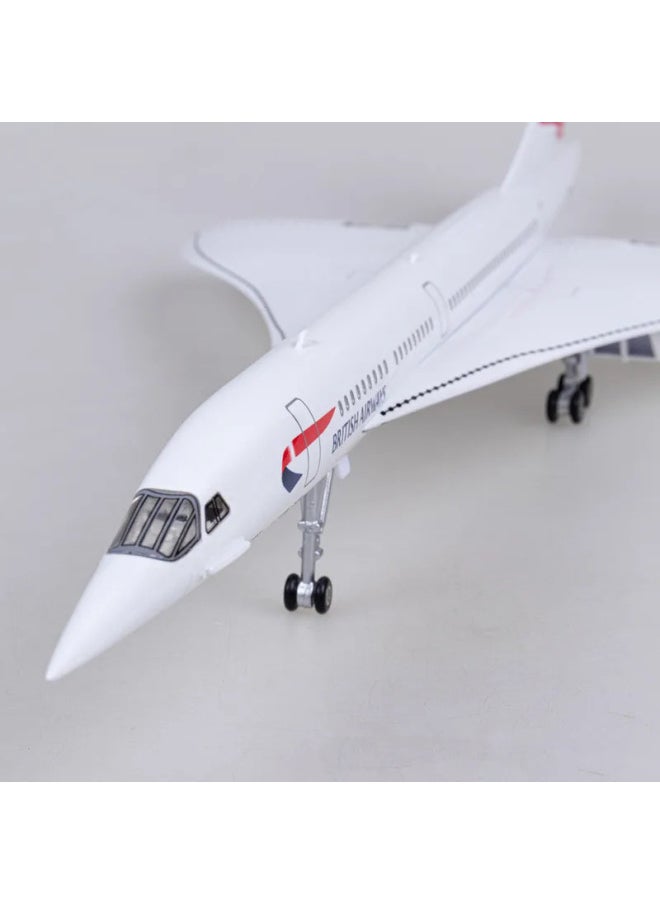 Wheeled With Lights 50cm British Airways Supersonic Concorde British Airways Model Simulation Assembly Collection-Color:Fa Airlines Collaboration With Wheels And Lights