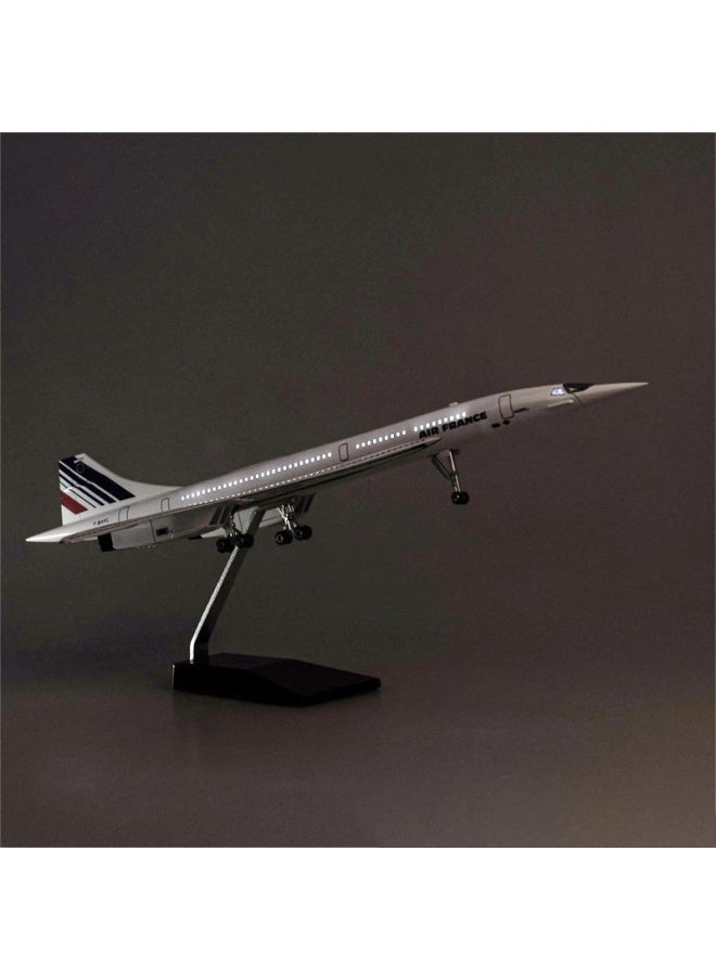 Wheeled With Lights 50cm British Airways Supersonic Concorde British Airways Model Simulation Assembly Collection-Color:Fa Airlines Collaboration With Wheels And Lights