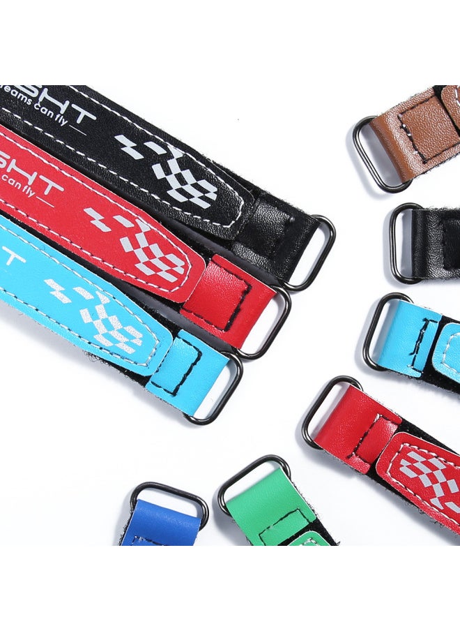 IFlight Special Ultra-fiber Leather Lithium Battery Tie FPV Crossing Machine Battery Fixing Strap-Color:20*400mm Black 5/bag