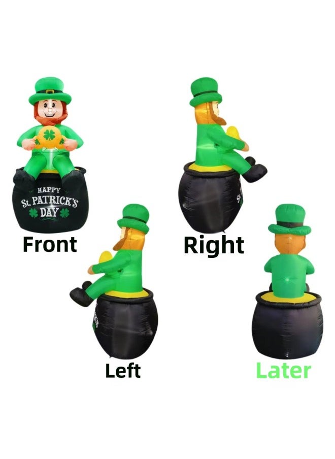 Hot Sale Ireland St. Patrick Green Hat Festival Decoration Party Luminous Inflatable Air Model Lawn Party-Color:Product Pictures