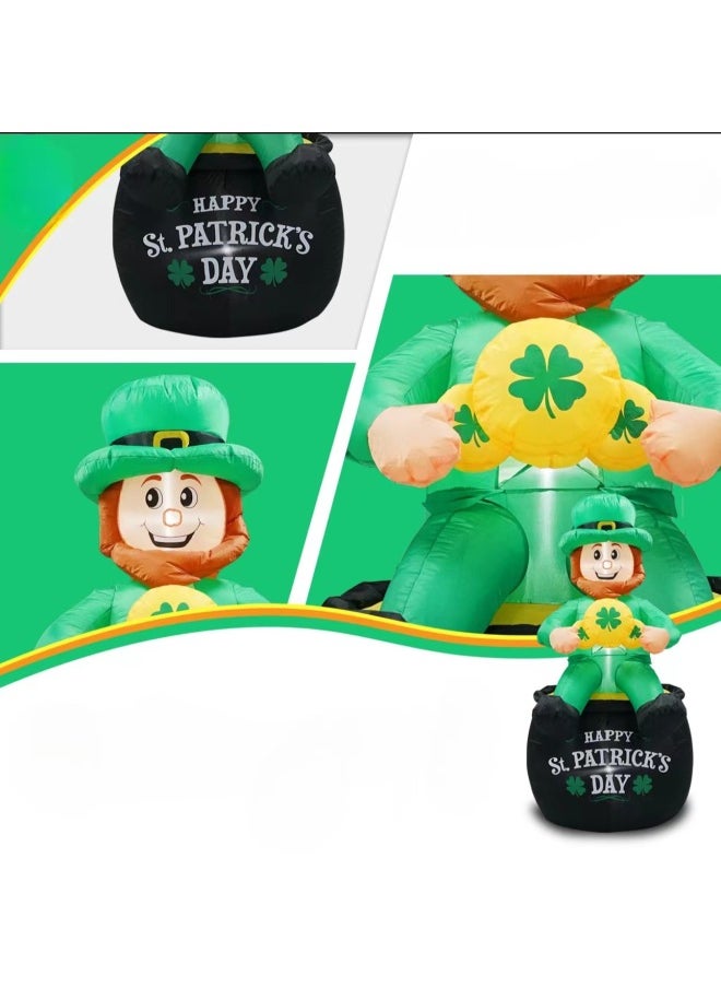 Hot Sale Ireland St. Patrick Green Hat Festival Decoration Party Luminous Inflatable Air Model Lawn Party-Color:Product Pictures