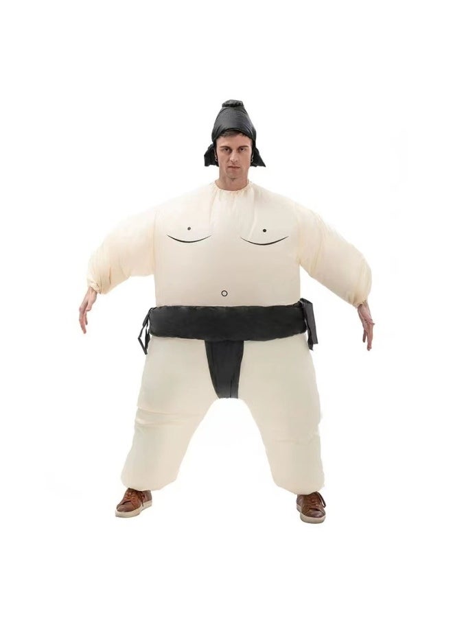 Promotional Campaign Funny Cartoon Doll Doll Costume Funny Fat Man Prop Costume Japanese Sumo Inflatable Costume-Color:Red 150-190cm-Specifications:One Size Fits All