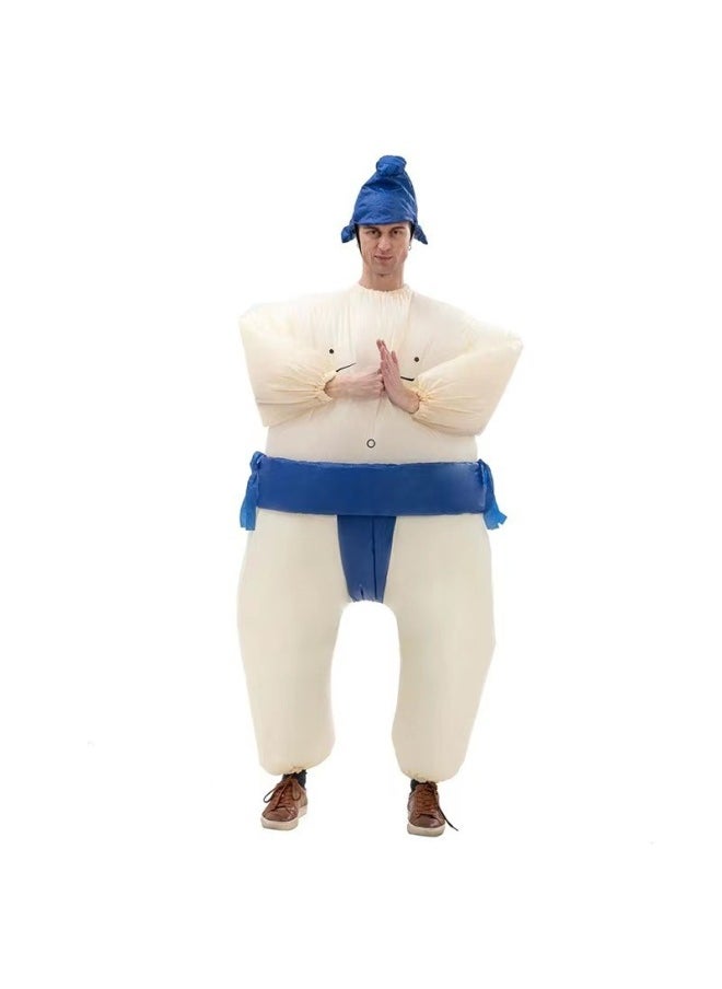 Promotional Campaign Funny Cartoon Doll Doll Costume Funny Fat Man Prop Costume Japanese Sumo Inflatable Costume-Color:Red 150-190cm-Specifications:One Size Fits All