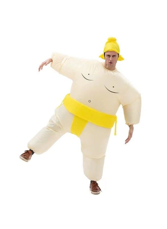 Promotional Campaign Funny Cartoon Doll Doll Costume Funny Fat Man Prop Costume Japanese Sumo Inflatable Costume-Color:Red 150-190cm-Specifications:One Size Fits All