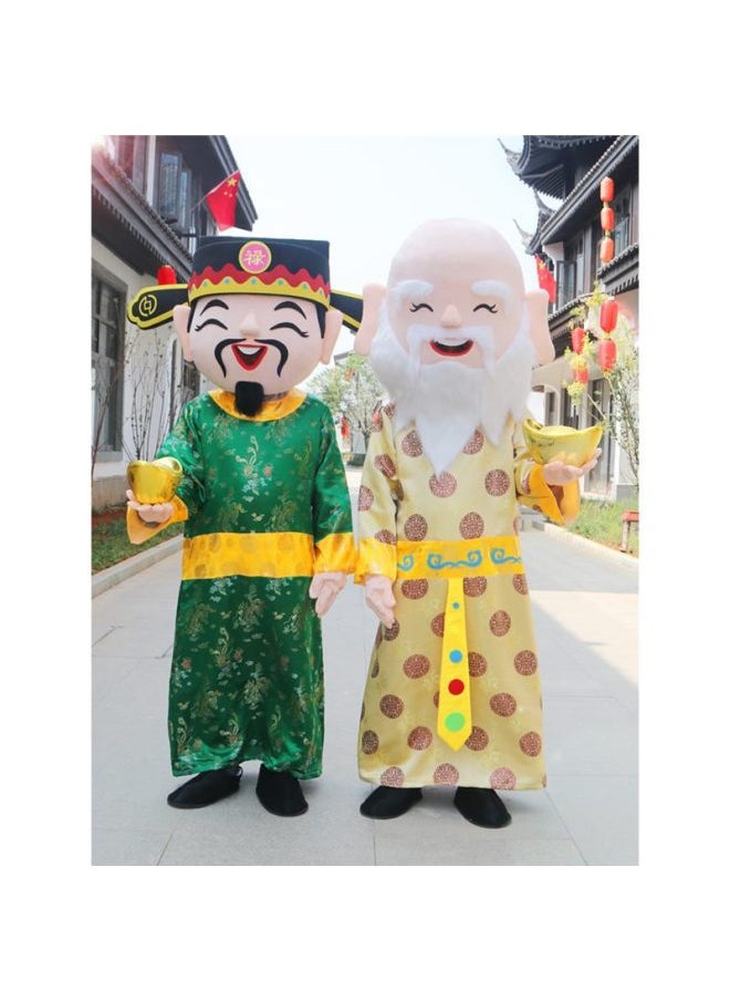 God Of Wealth Cartoon Doll Costume Adult Walking Props Birthday Headgear Year Mascot God Of Wealth Doll Clothes-Color:God Of Wealth-Specifications:One Size Fits All
