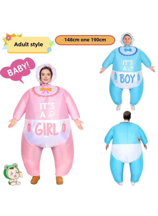 Funny Funny Boy Girl Baby Inflatable Cos Halloween Giant Baby Doll Inflatable Baby Performance Suit-Color:Product Pictures